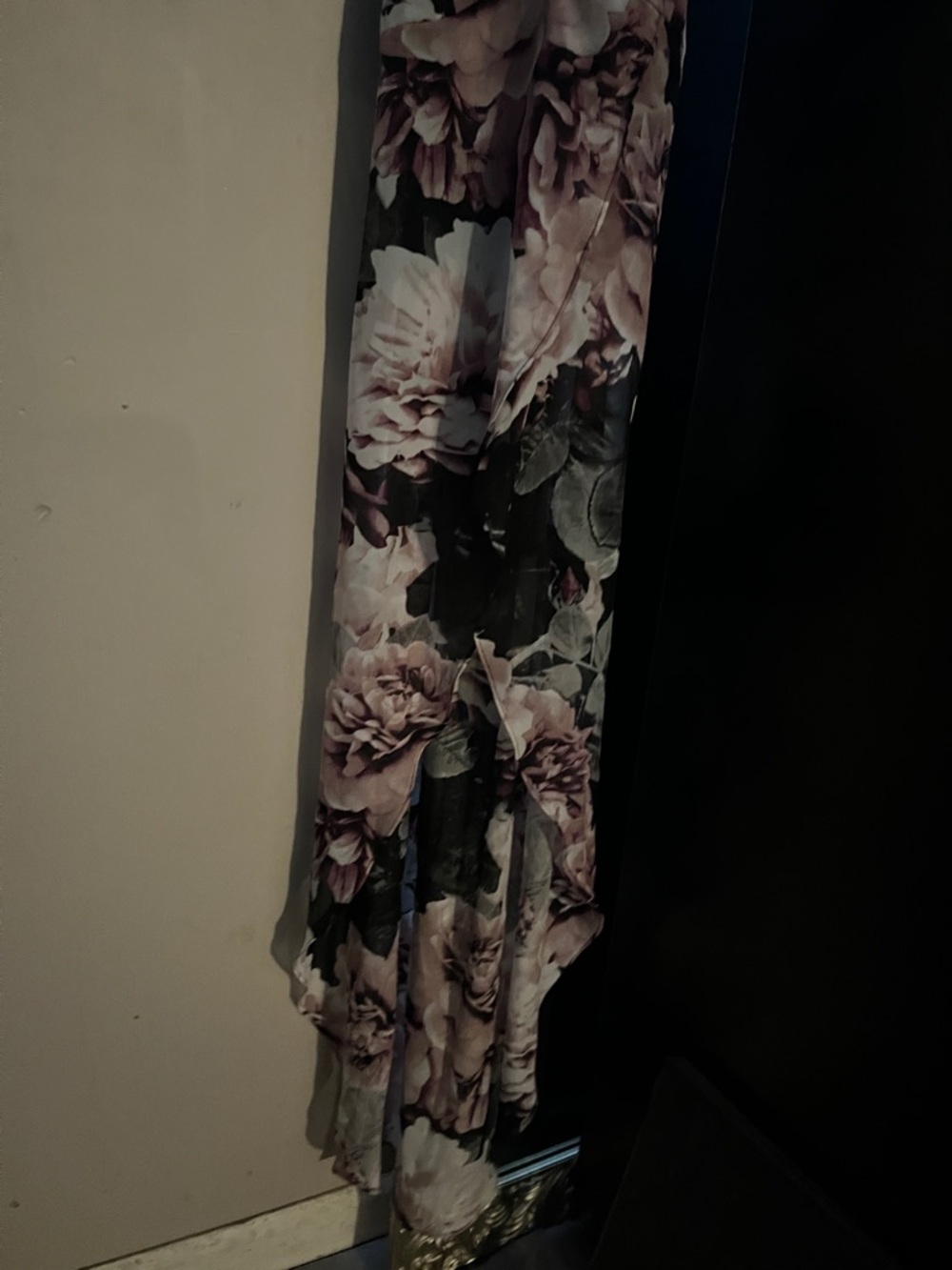 VENUS Floral Halter Maxi Dress in Black and Blush - Picture 2 of 4